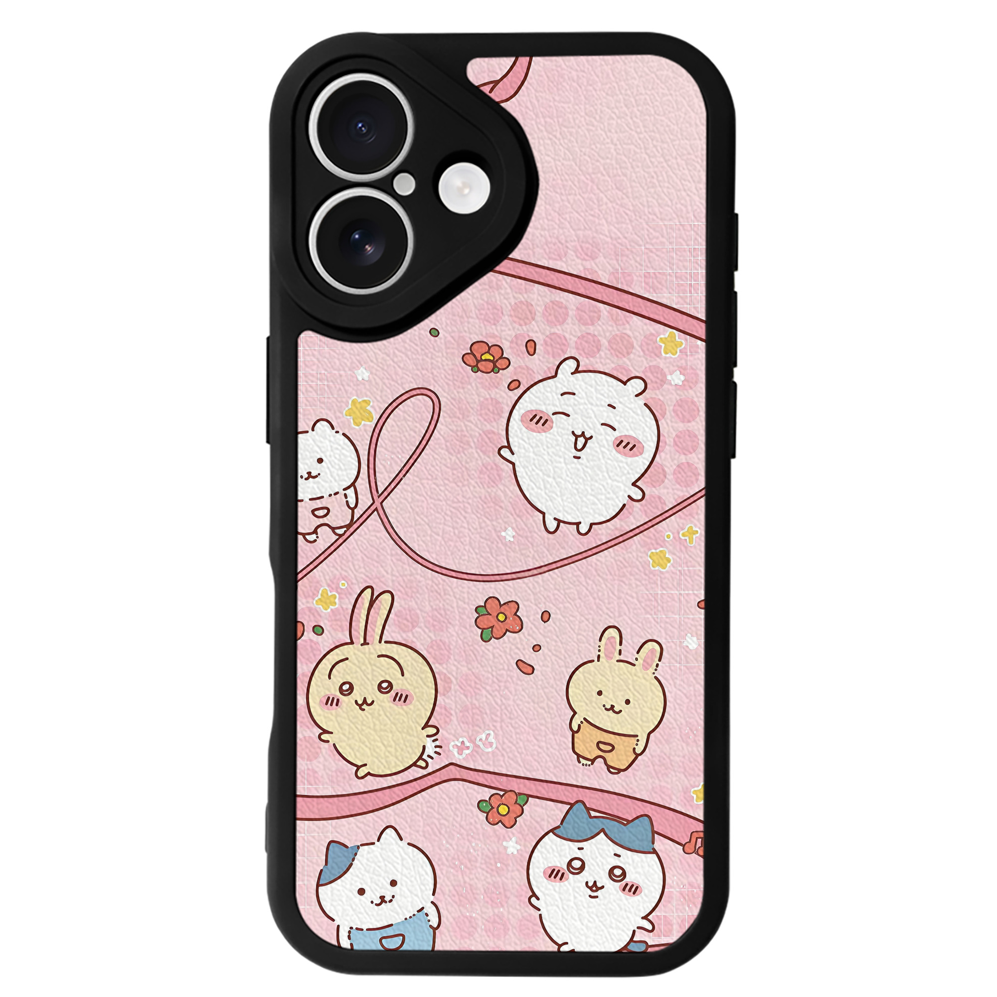 （画像用） ちいかわ Chii-kawa 【iPhone 16シリーズ対応】シリコンスマホケース（レザー調） 材質：シリコン